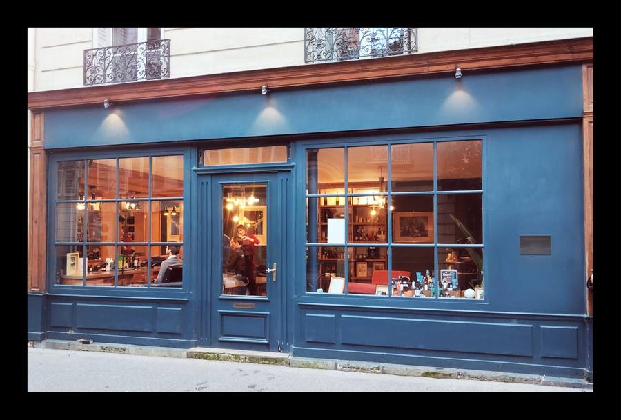 Façade du salon Coëtlogon — barbier Paris 6e, 7 rue Coëtlogon